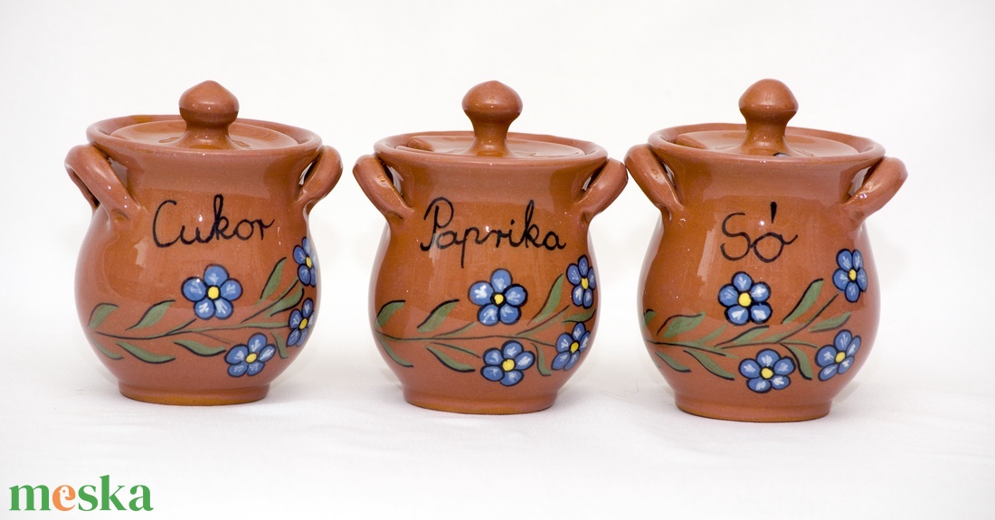Fűszertartó készlet 3 db-os - otthon & életmód - konyhafelszerelés, tálalás - konyhai tárolás - fűszertartó - Meska.hu