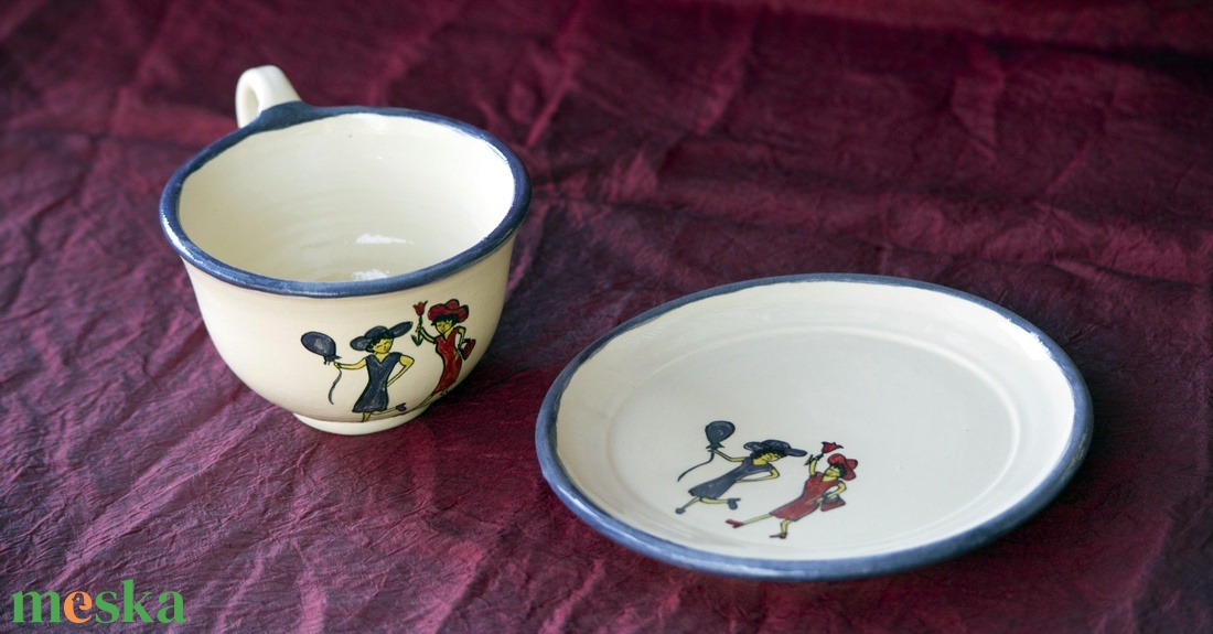 Barátnős  készlet - otthon & életmód - konyhafelszerelés, tálalás - tálalás - teás- és kávés pohár, készlet - Meska.hu