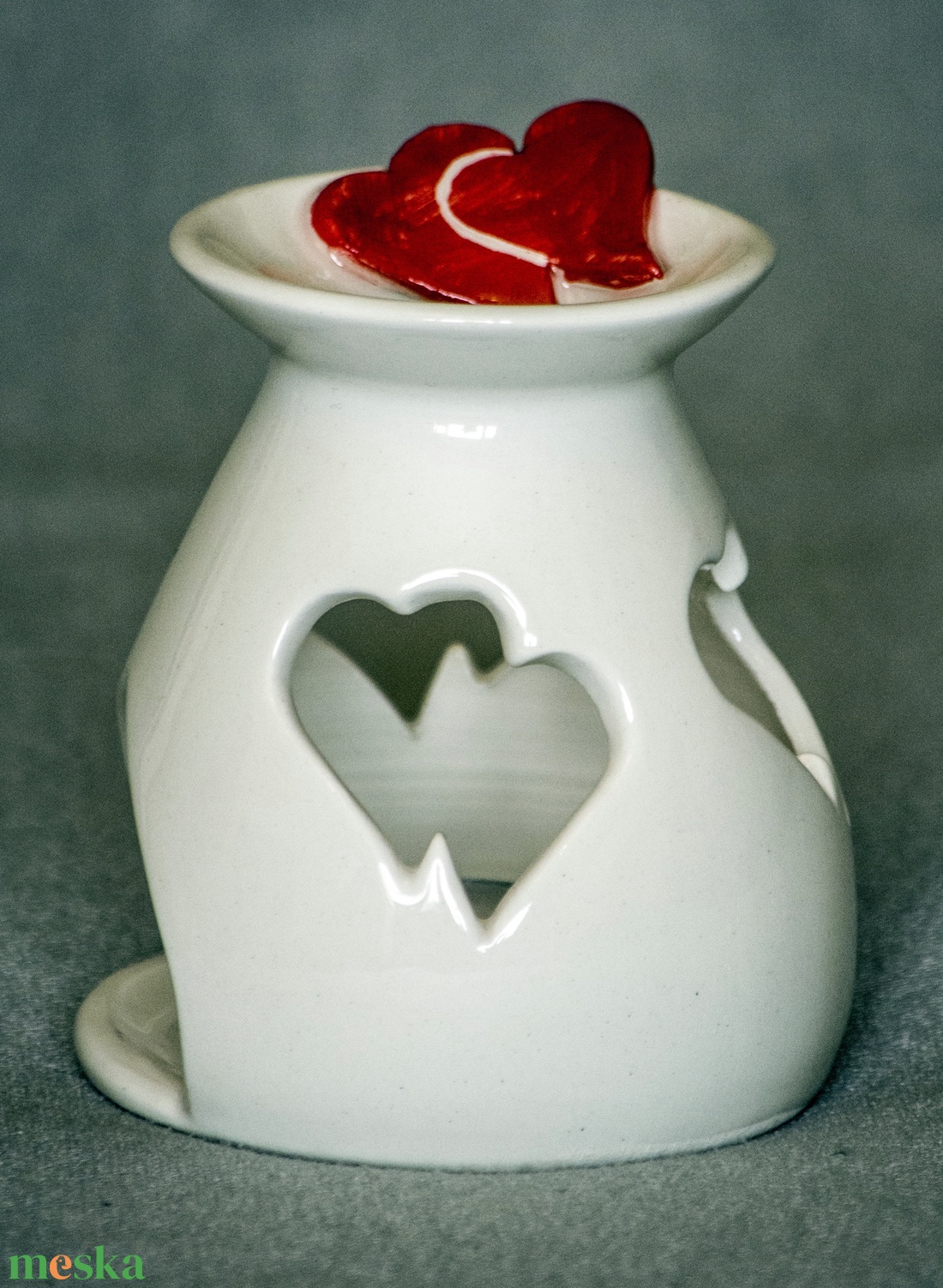 Mécsestartó (szivecskés) - otthon & életmód - gyertya, illat, aroma - mécses és mécsestartó - Meska.hu