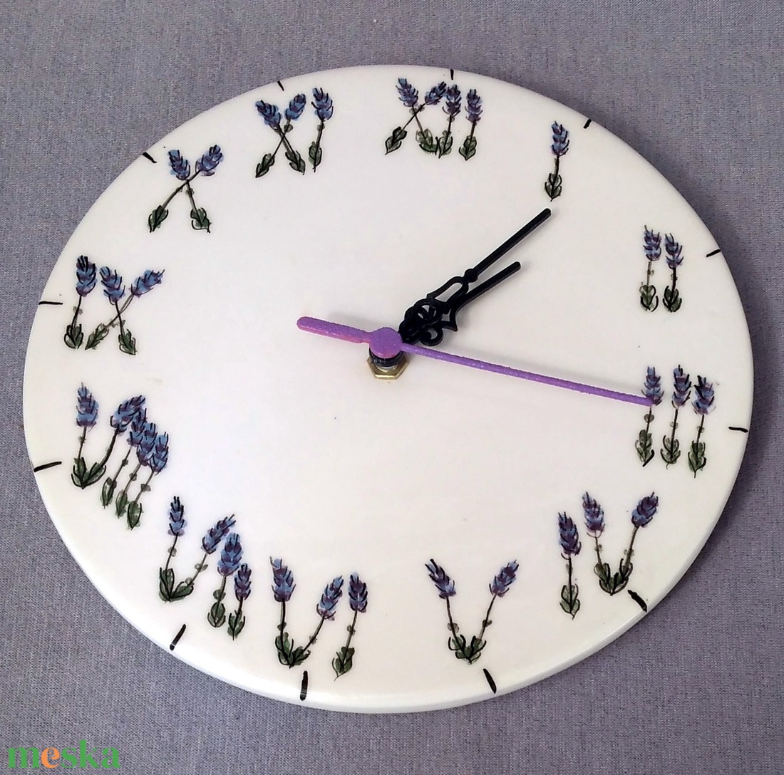 Levendulás Falióra - otthon & életmód - dekoráció - fali és függő dekoráció - falióra & óra - Meska.hu