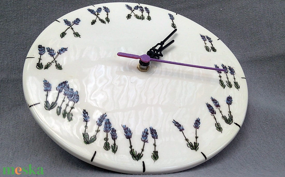 Levendulás Falióra - otthon & életmód - dekoráció - fali és függő dekoráció - falióra & óra - Meska.hu