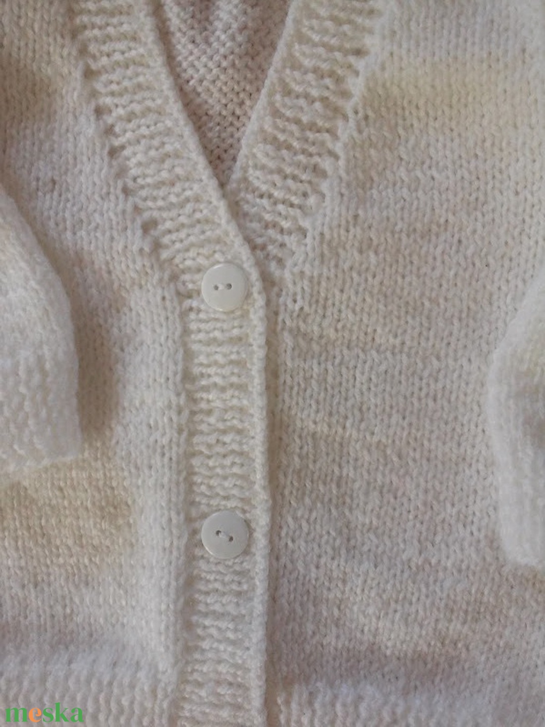 Kötött fehér alkalmi kisfiú kardigán -  - Meska.hu