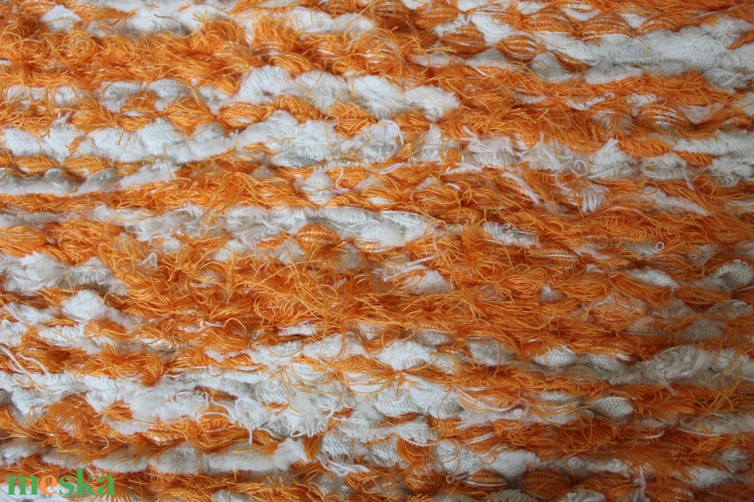 Natúr-narancssárga modern rongyszőnyeg NSZ-05 - otthon & életmód - lakástextil - szőnyeg - szövött szőnyeg - Meska.hu