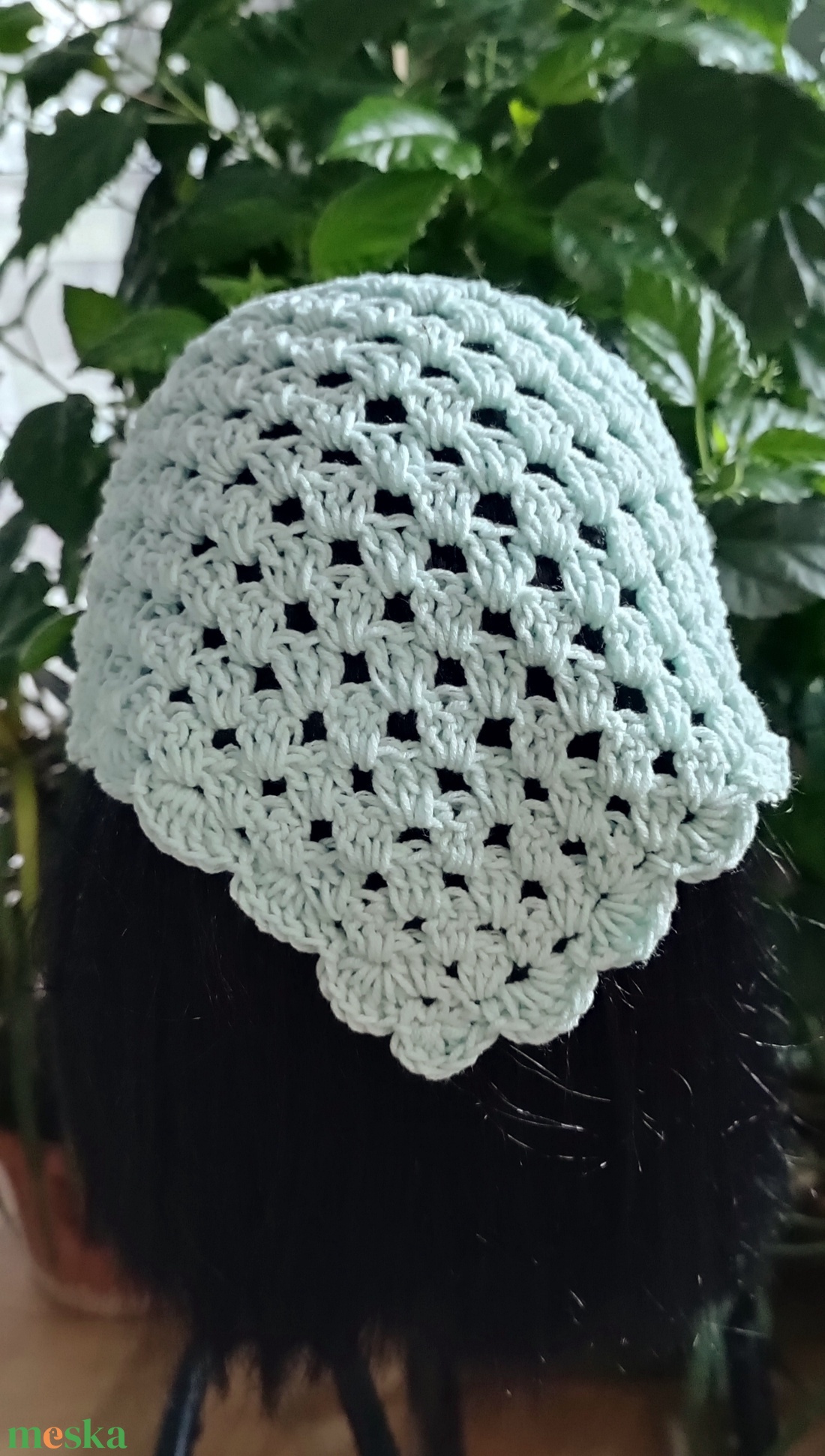 Mentazöld Bandana - ruha & divat - sál, sapka, kendő - kendő - Meska.hu