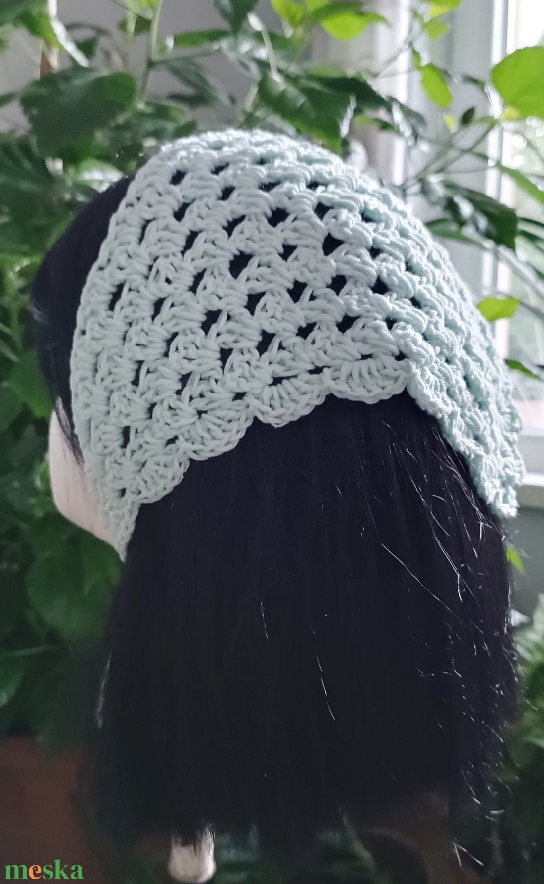 Mentazöld Bandana - ruha & divat - sál, sapka, kendő - kendő - Meska.hu