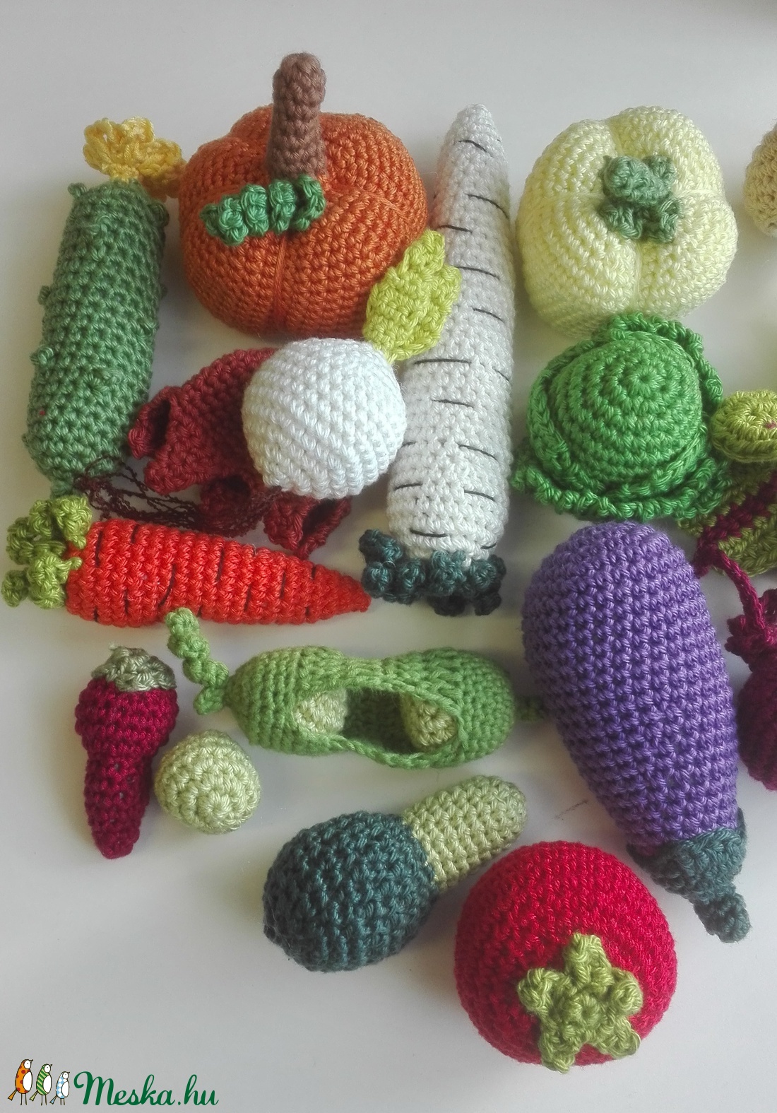 Horgolt zöldségek bevásárlótáskában 2. -  - Meska.hu