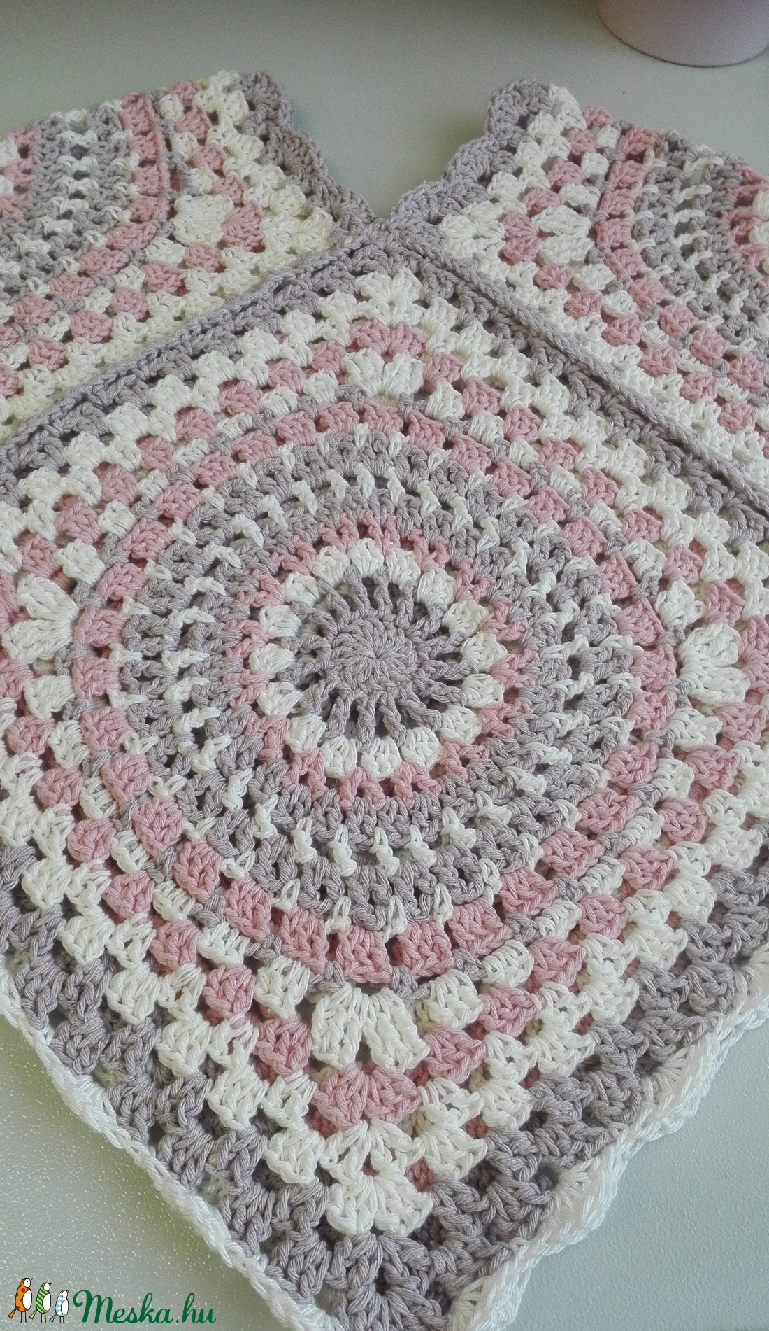 Pasztell színek: horgolt kislány poncsó -  - Meska.hu