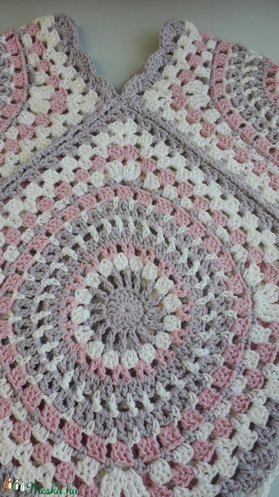 Pasztell színek: horgolt kislány poncsó -  - Meska.hu