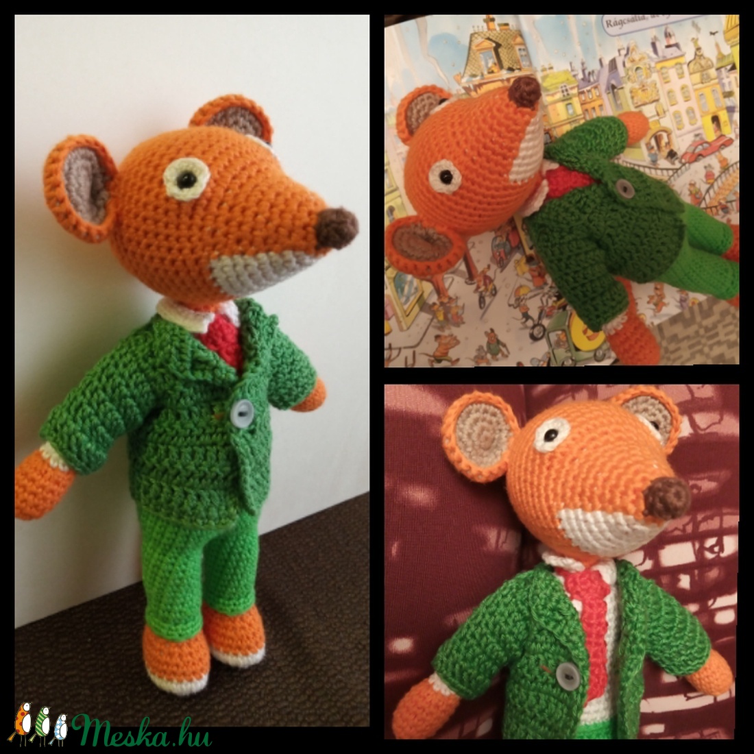 Horgolt Geronimo Stilton -  - Meska.hu