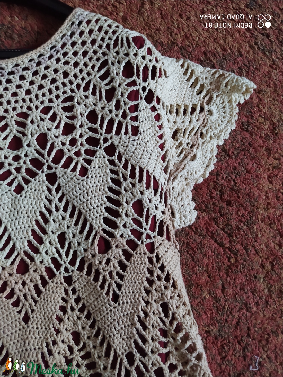 Horgolt tunika-ruha - ruha & divat - női ruha - ruha - Meska.hu