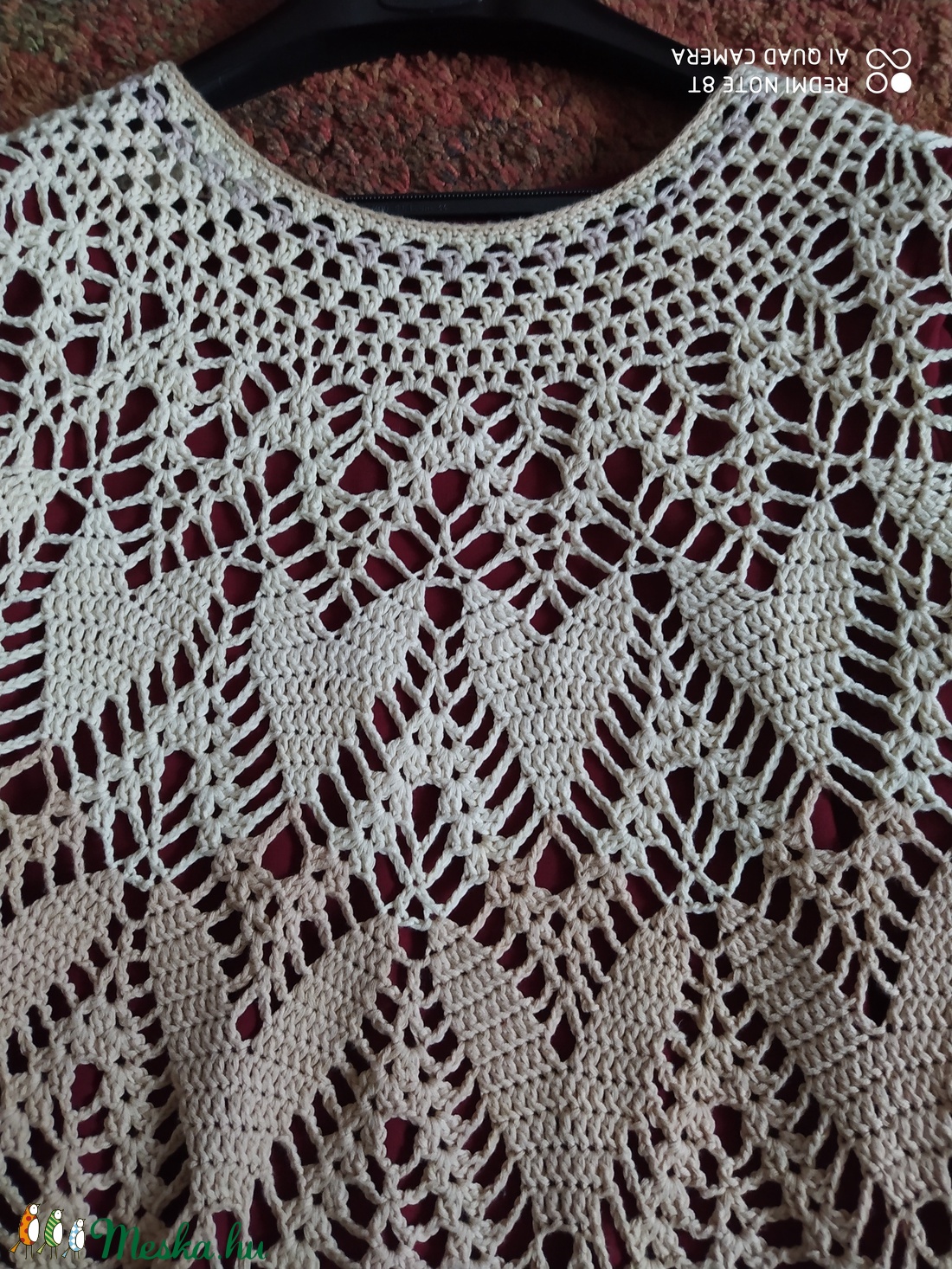 Horgolt tunika-ruha - ruha & divat - női ruha - ruha - Meska.hu