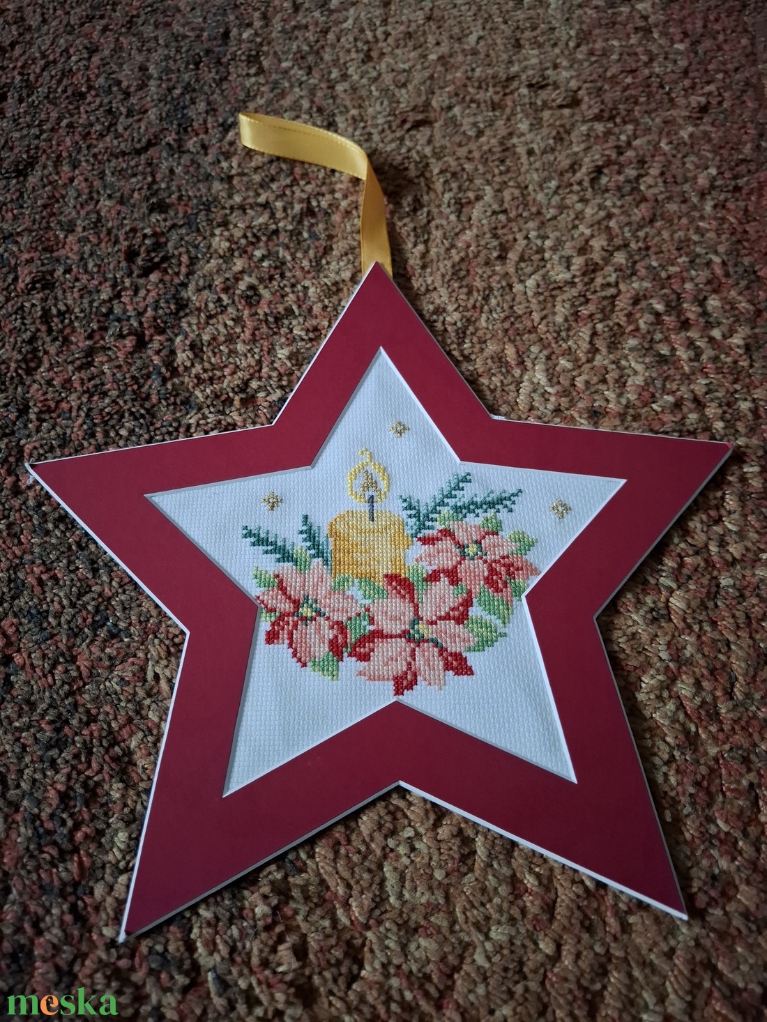 Csillag: Keresztszemes karácsonyi dísz - karácsony - adventi díszek - adventi ajtódísz - Meska.hu Csillag: Keresztszemes karácsonyi dísz - karácsony - adventi díszek - adventi ajtódísz - Meska.hu