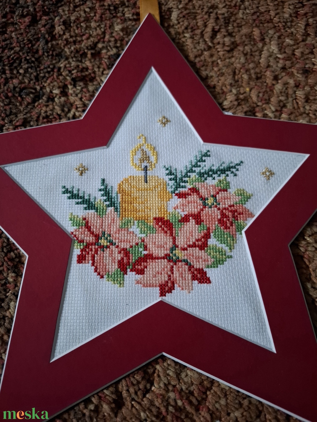 Csillag: Keresztszemes karácsonyi dísz - karácsony - adventi díszek - adventi ajtódísz - Meska.hu Csillag: Keresztszemes karácsonyi dísz - karácsony - adventi díszek - adventi ajtódísz - Meska.hu