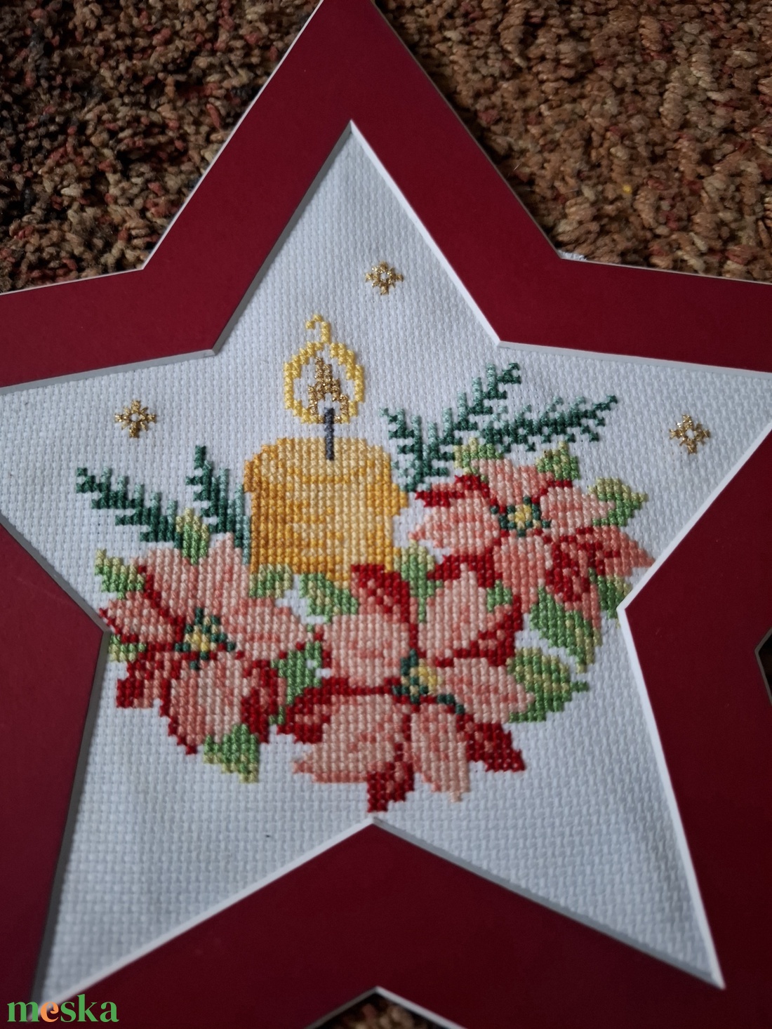 Csillag: Keresztszemes karácsonyi dísz - karácsony - adventi díszek - adventi ajtódísz - Meska.hu Csillag: Keresztszemes karácsonyi dísz - karácsony - adventi díszek - adventi ajtódísz - Meska.hu