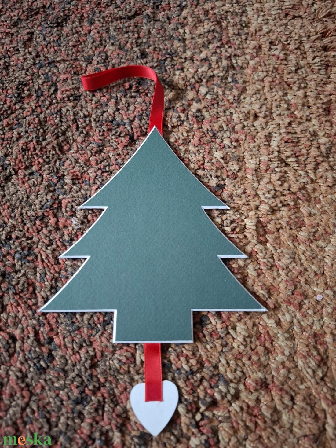 Keresztszemes karácsonyi pingvines dísz - karácsony - adventi díszek - adventi ajtódísz - Meska.hu