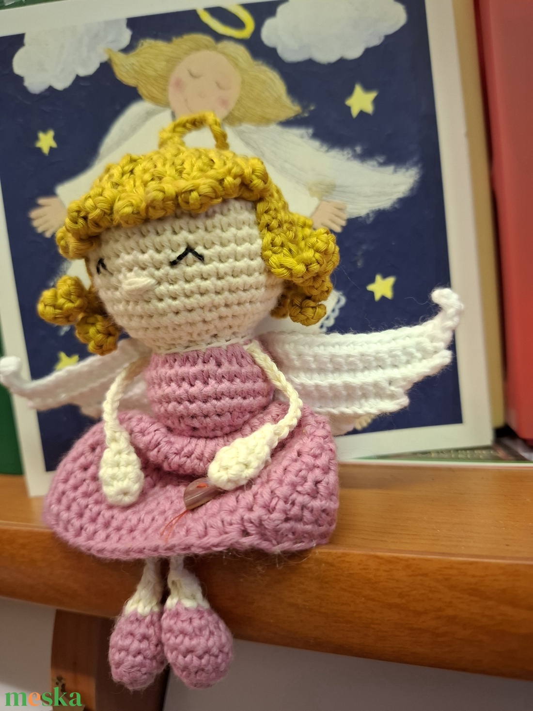 Horgolt karácsonyi angyal  - karácsony - karácsonyi lakásdekoráció - karácsonyfadíszek - Meska.hu