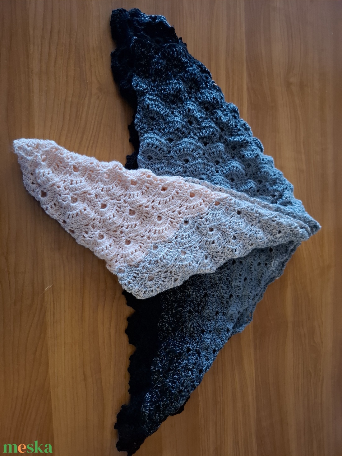 Horgolt csipke mintás kendő - ruha & divat - sál, sapka, kendő - vállkendő - Meska.hu