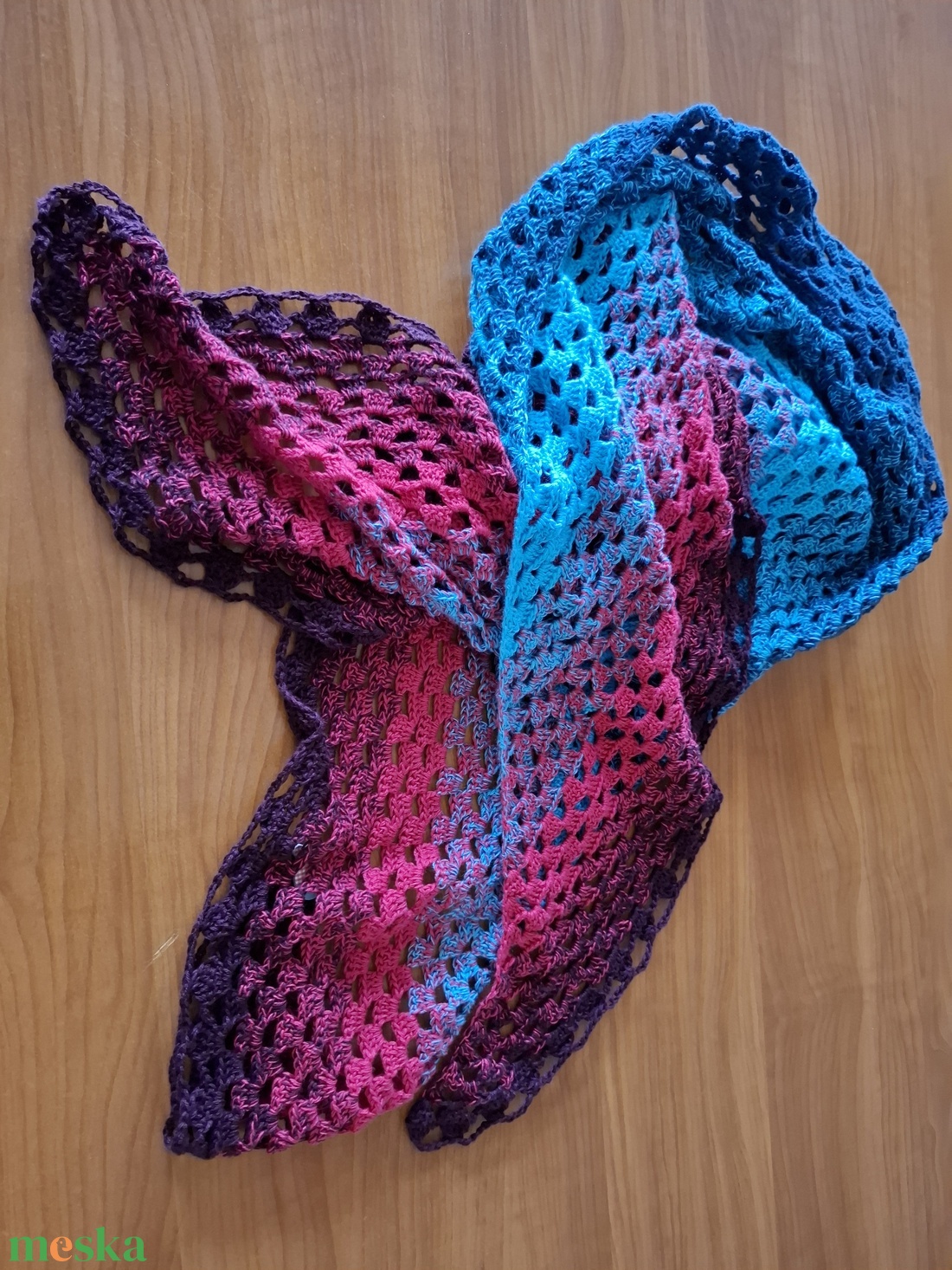 Vidámság: Horgolt csipke mintás kendő - ruha & divat - sál, sapka, kendő - vállkendő - Meska.hu