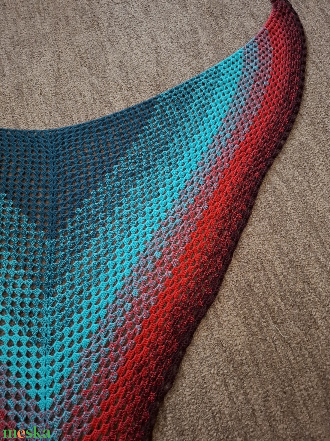 Vidámság: Horgolt csipke mintás kendő - ruha & divat - sál, sapka, kendő - vállkendő - Meska.hu