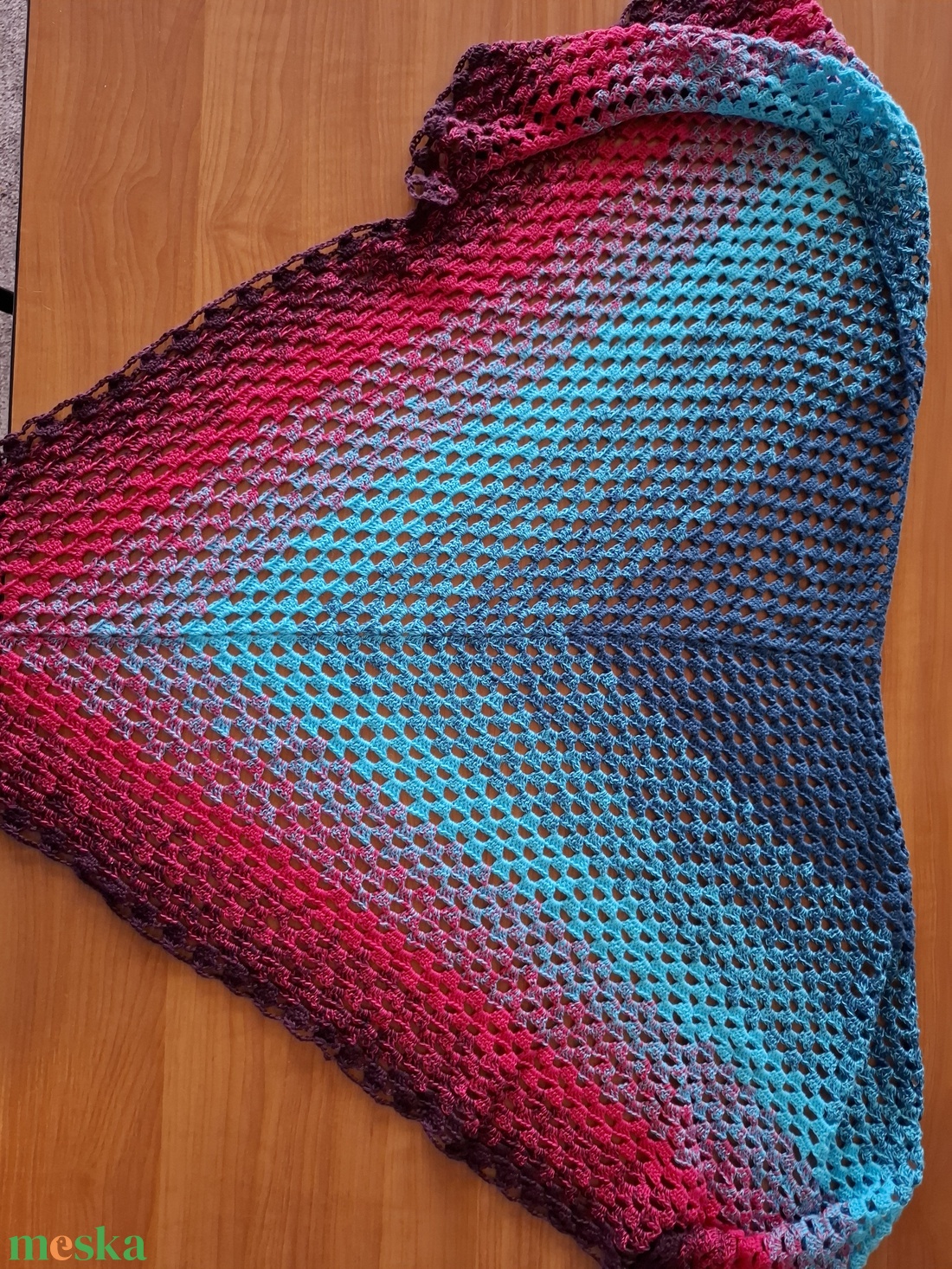 Vidámság: Horgolt csipke mintás kendő - ruha & divat - sál, sapka, kendő - vállkendő - Meska.hu