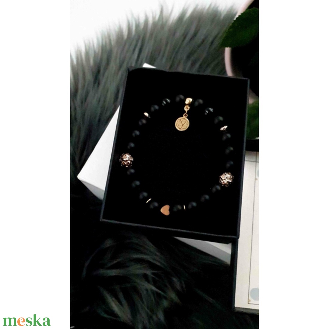 Gyönyörű YVONNE DESIGN black&rosegold karkötő - ékszer - karkötő - ásványkarkötő - Meska.hu Gyönyörű YVONNE DESIGN black&rosegold karkötő - ékszer - karkötő - ásványkarkötő - Meska.hu
