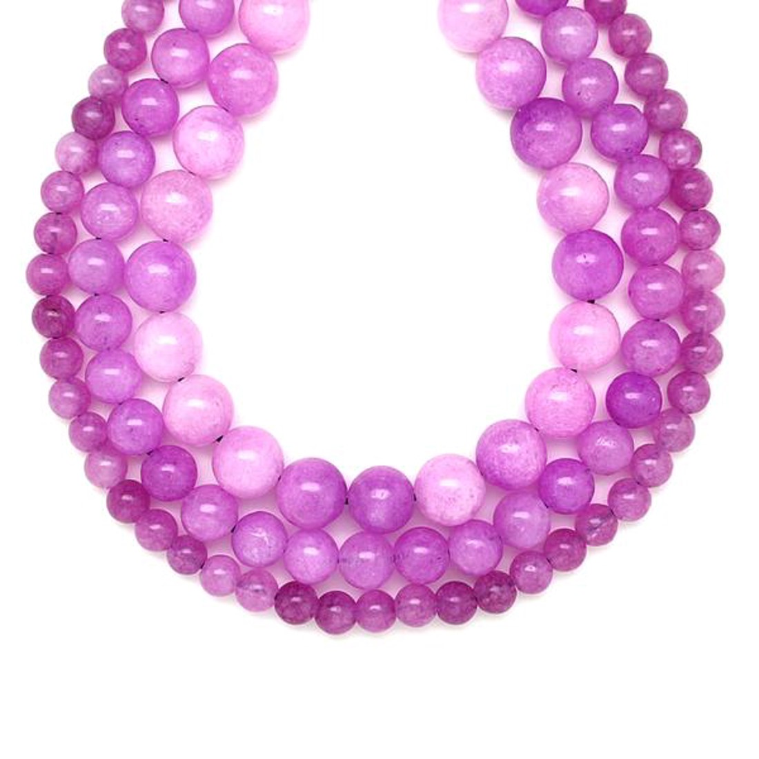 Jáde szinezett világos lila golyó 10-11mm  ékszerkészítő alapanyag (füzér) - kellékek & szerszámok - ásvány alapanyag - ásványfüzér - Meska.hu