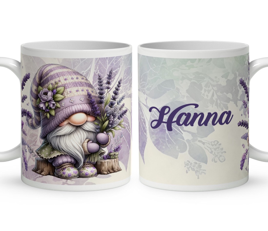 Névvel kérhető - Édes levendulás manó mintás bögre - otthon & életmód - konyhafelszerelés, tálalás - tálalás - bögre & csésze - Meska.hu