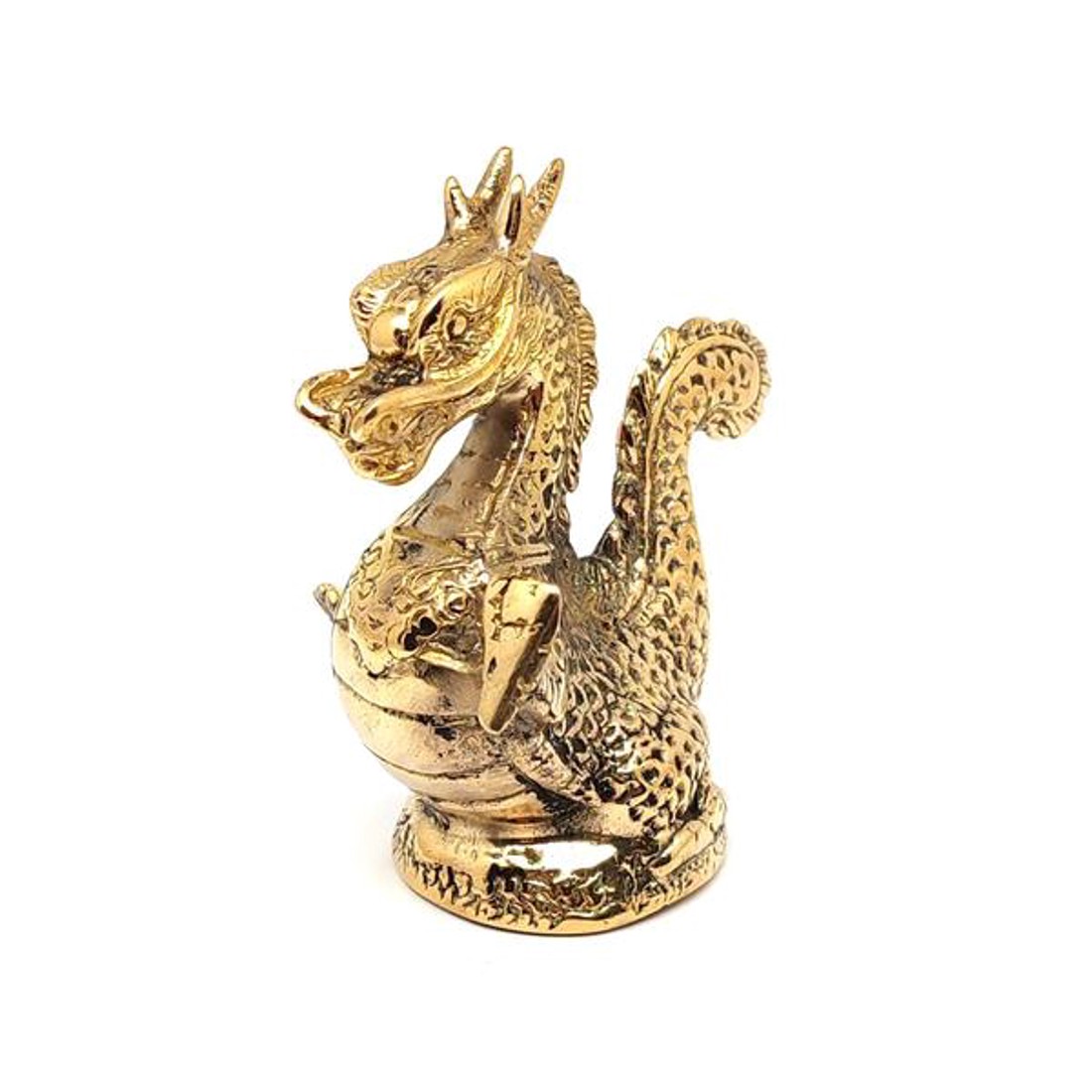 Réz figura Sárkány védelmező arany 5x7cm - otthon & életmód - dekoráció - dísztárgy - Meska.hu
