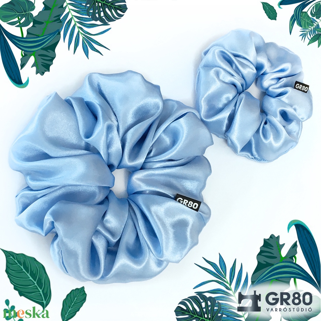 Világoskék szaténselyem hajgumi scrunchie - ruha & divat - hajdísz & hajcsat - hajgumi - Meska.hu Világoskék szaténselyem hajgumi scrunchie - ruha & divat - hajdísz & hajcsat - hajgumi - Meska.hu