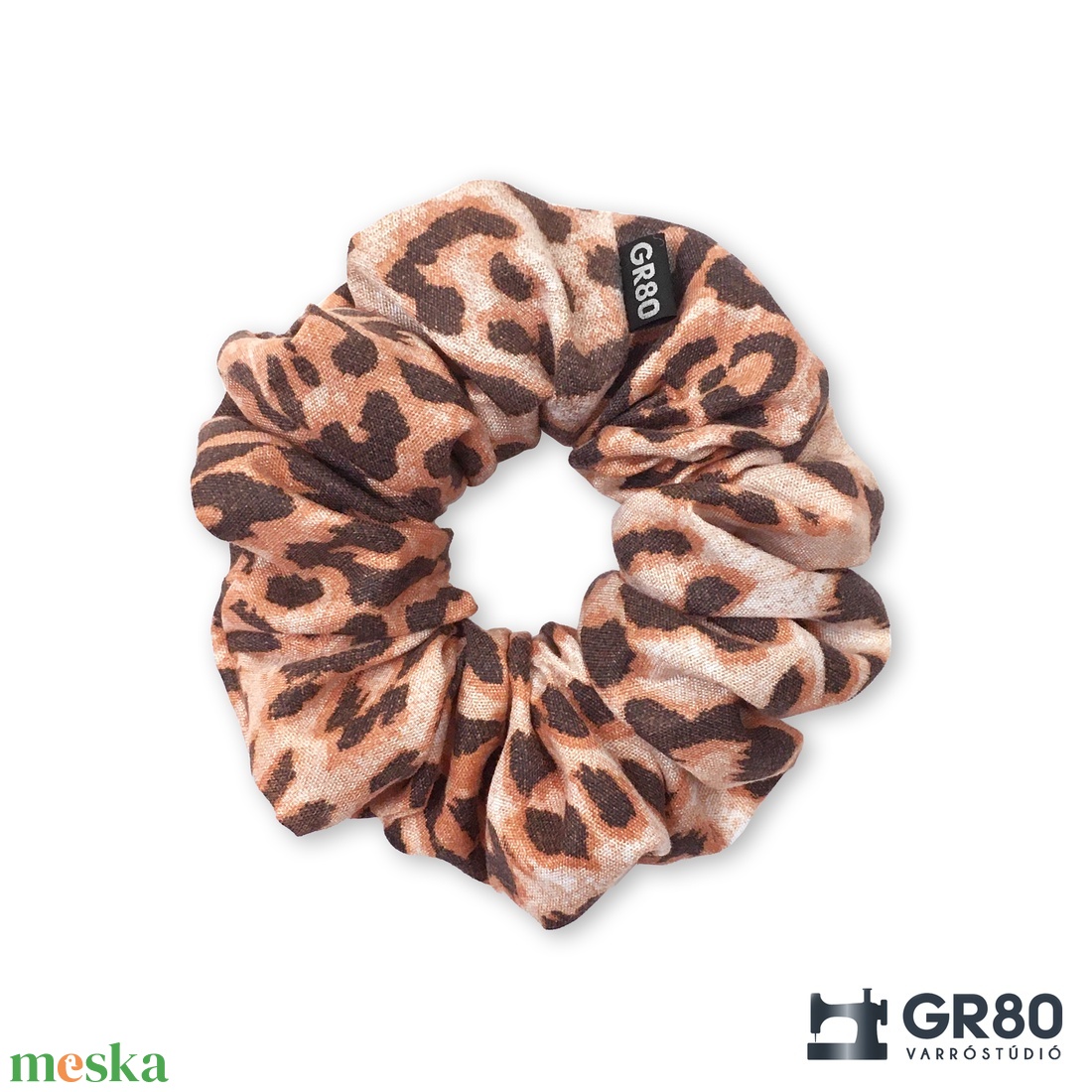 Párduc mintás hajgumi, scrunchie. Puha microfiber - ruha & divat - hajdísz & hajcsat - hajgumi - Meska.hu