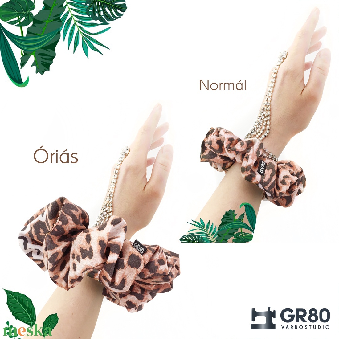Párduc mintás hajgumi, scrunchie. Puha microfiber - ruha & divat - hajdísz & hajcsat - hajgumi - Meska.hu