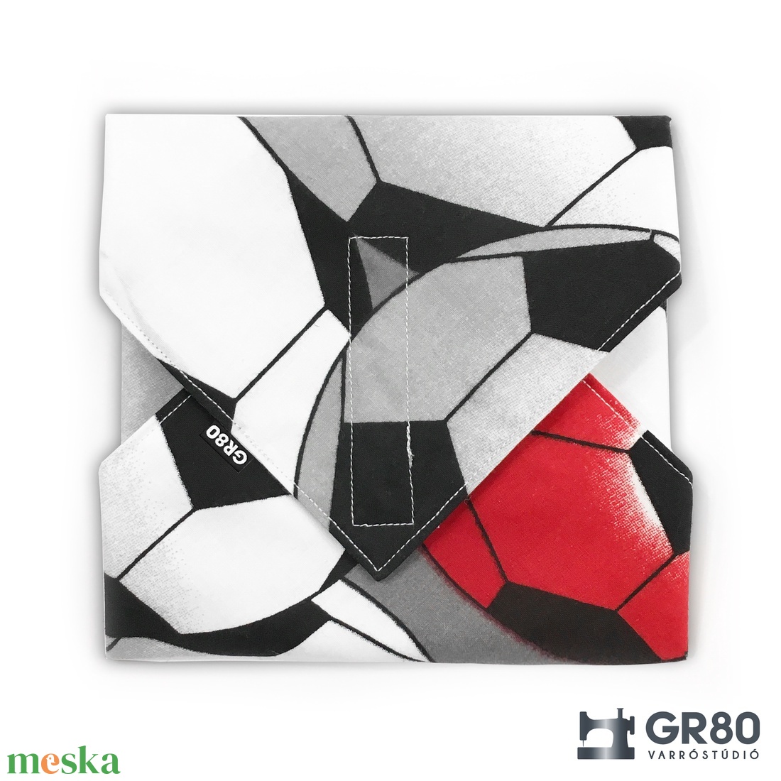 Szendvics csomagoló újraszalvéta - FOCILABDÁS - táska & tok - uzsonna- & ebéd tartó - szendvics csomagoló - Meska.hu