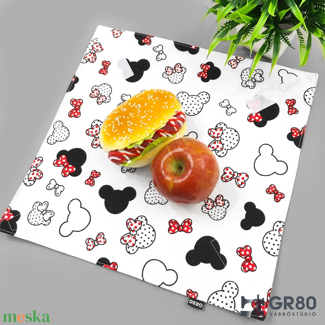 Szendvics csomagoló újraszalvéta - MICKEY MINNIE - táska & tok - uzsonna- & ebéd tartó - szendvics csomagoló - Meska.hu