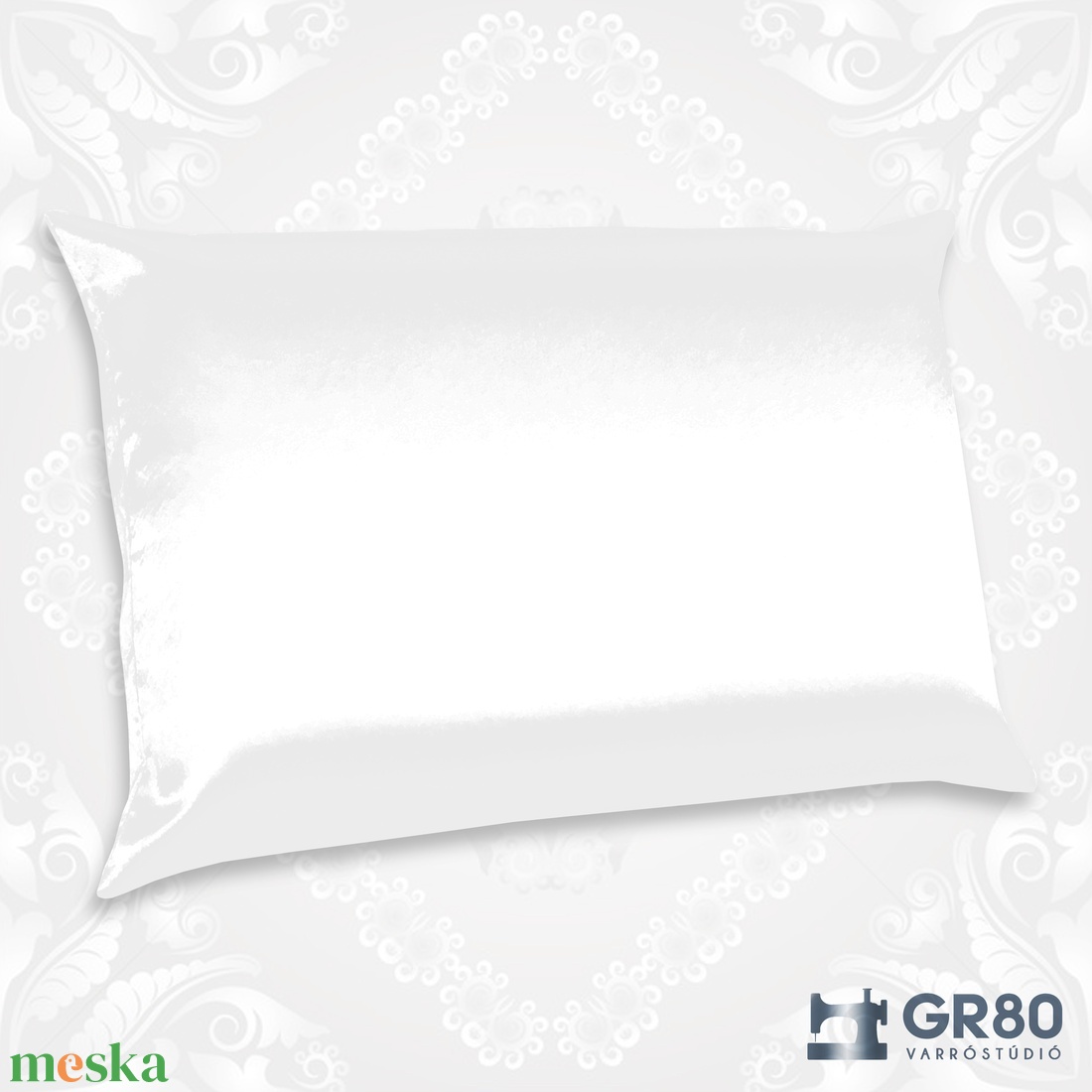 Selyem párnahuzat - HÓFEHÉR szatén ágyneműhuzat - otthon & életmód - lakástextil - ágynemű - Meska.hu