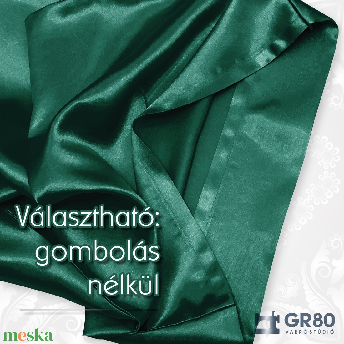 Selyem párnahuzat - SMARAGDZÖLD szatén ágynemű - otthon & életmód - lakástextil - párna & párnahuzat - Meska.hu