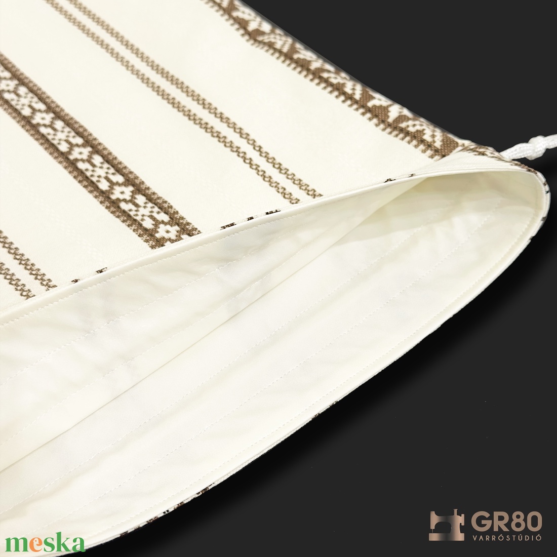 Nagy kenyeres zsák PUL béléssel - Palóc szőttes száda mintás - táska & tok - bevásárlás & shopper táska - kenyeres zsák - Meska.hu