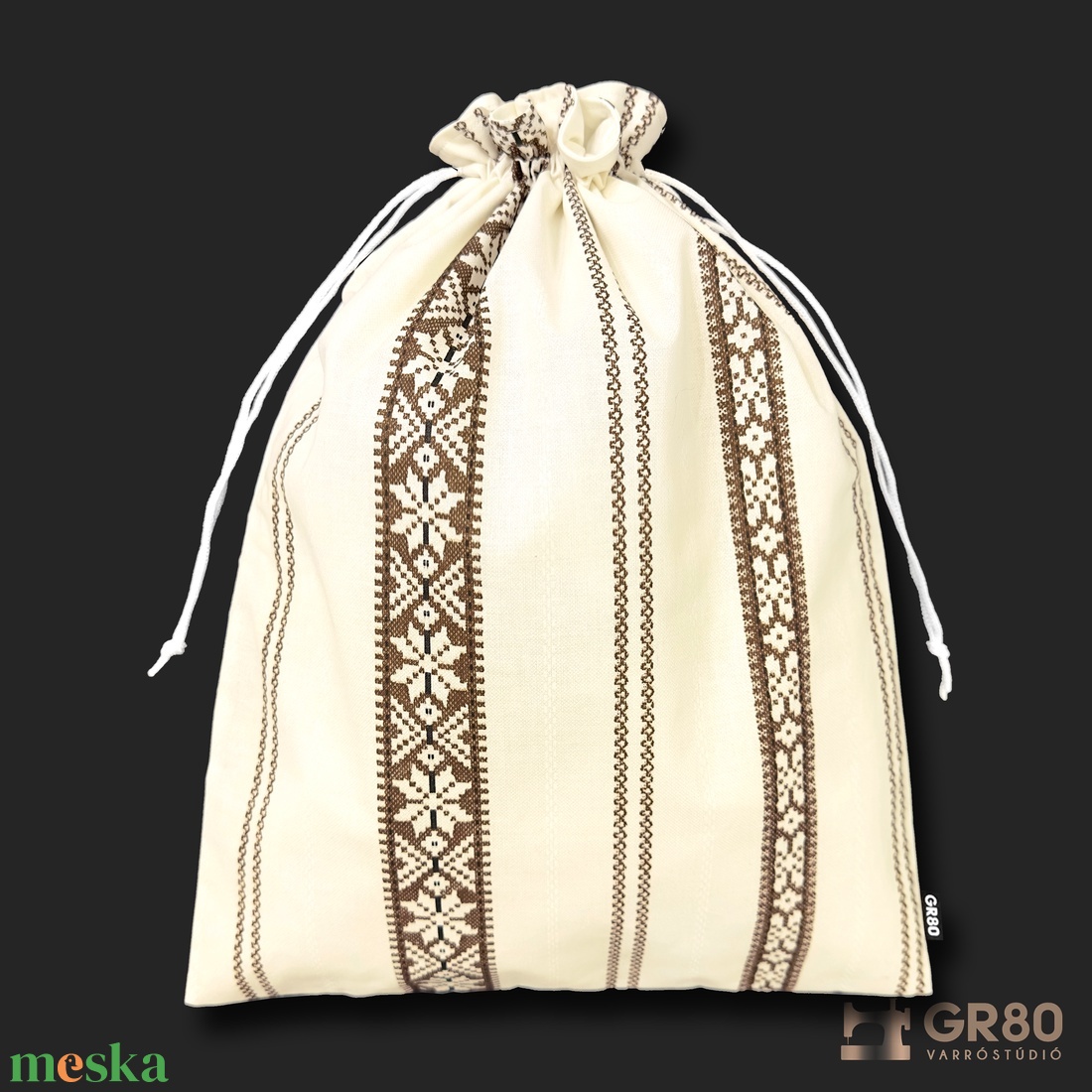 Nagy kenyeres zsák PUL béléssel - Palóc szőttes száda mintás - táska & tok - bevásárlás & shopper táska - kenyeres zsák - Meska.hu