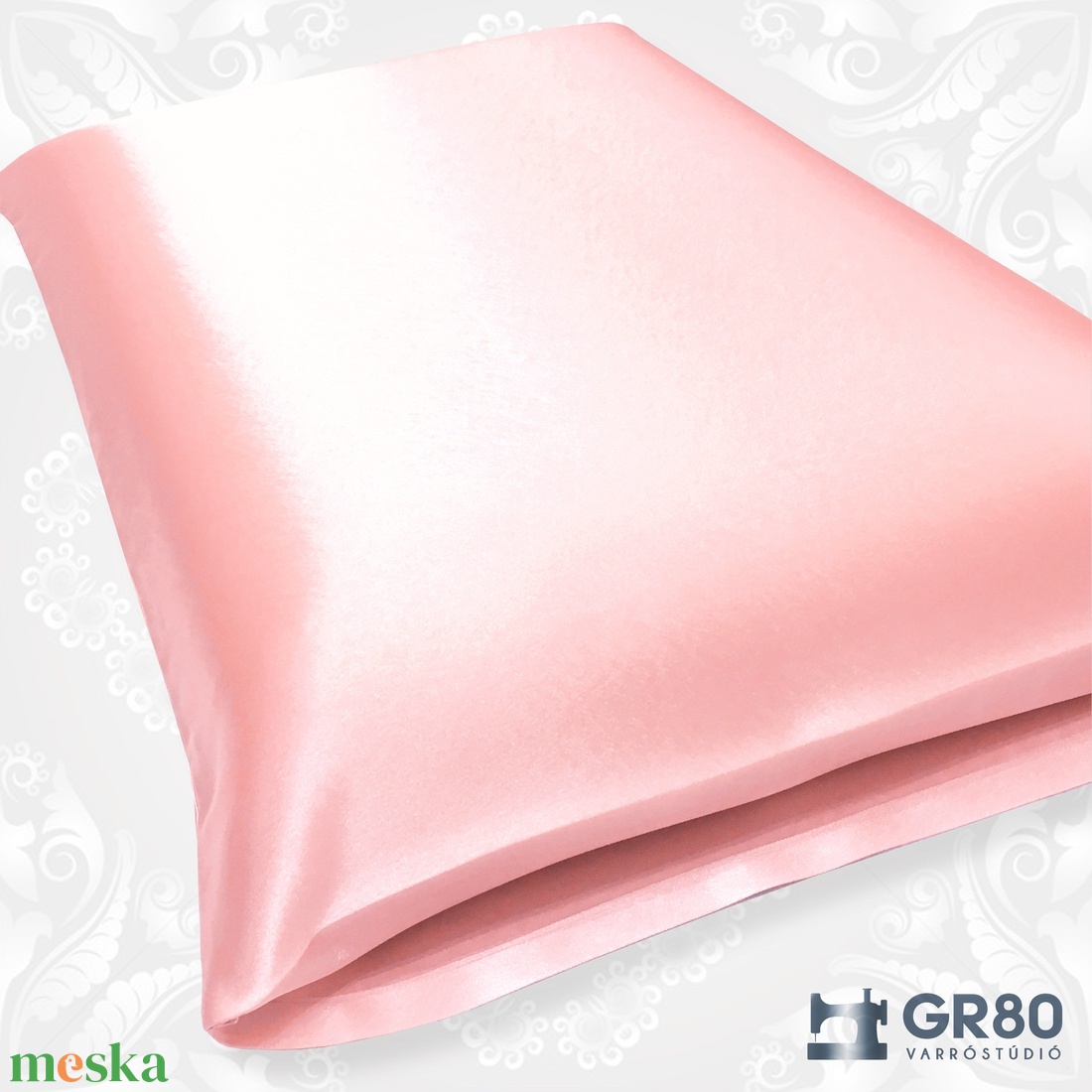 Selyem párnahuzat - RÓZSAFÉNY szatén ágyneműhuzat - otthon & életmód - lakástextil - párna & párnahuzat - díszpárnahuzat - Meska.hu