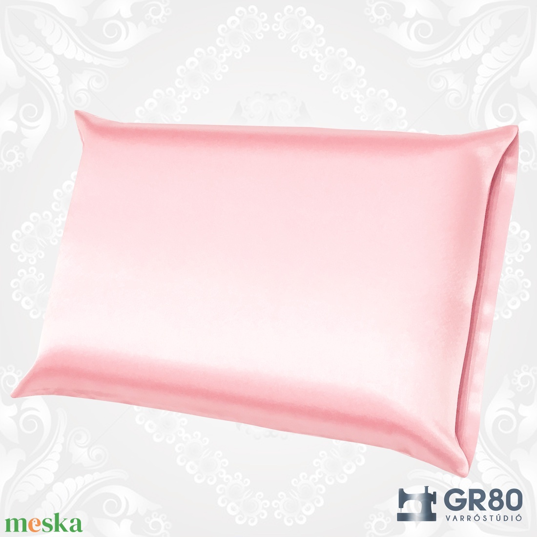Selyem párnahuzat - RÓZSAFÉNY szatén ágyneműhuzat - otthon & életmód - lakástextil - párna & párnahuzat - díszpárnahuzat - Meska.hu