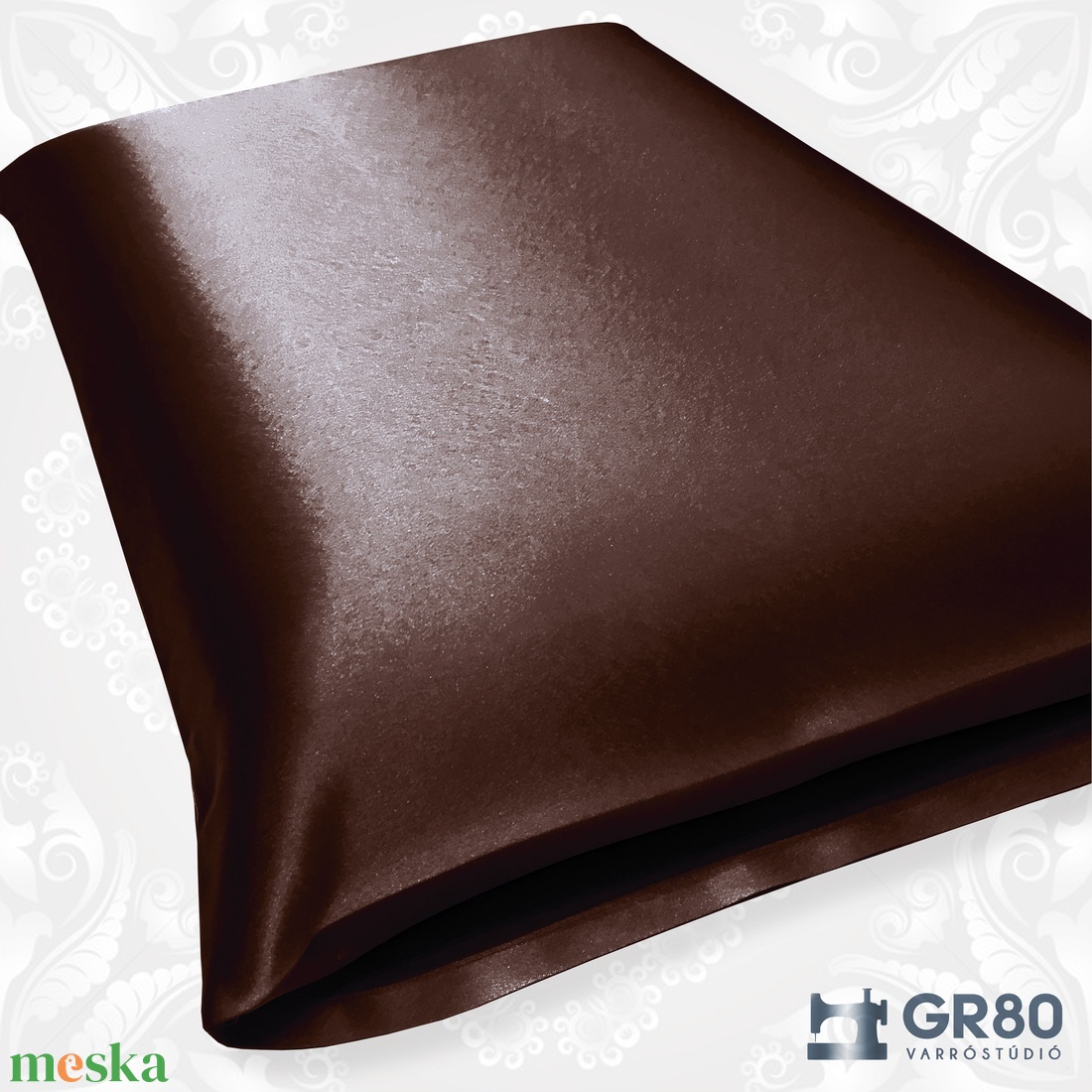 CSOKIBARNA selyem párnahuzat - szatén ágynemű - otthon & életmód - lakástextil - ágynemű - Meska.hu