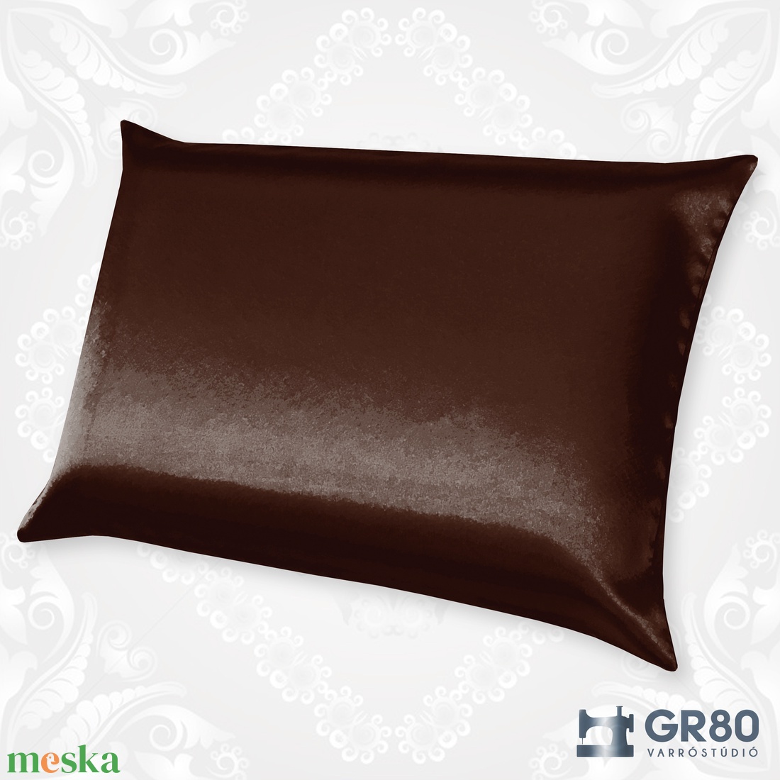 CSOKIBARNA selyem párnahuzat - szatén ágynemű - otthon & életmód - lakástextil - ágynemű - Meska.hu