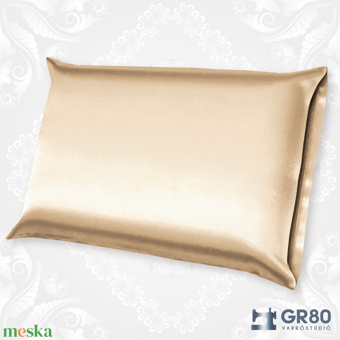 Selyem párnahuzat - ARANY szatén ágyneműhuzat - otthon & életmód - lakástextil - párna & párnahuzat - díszpárnahuzat - Meska.hu