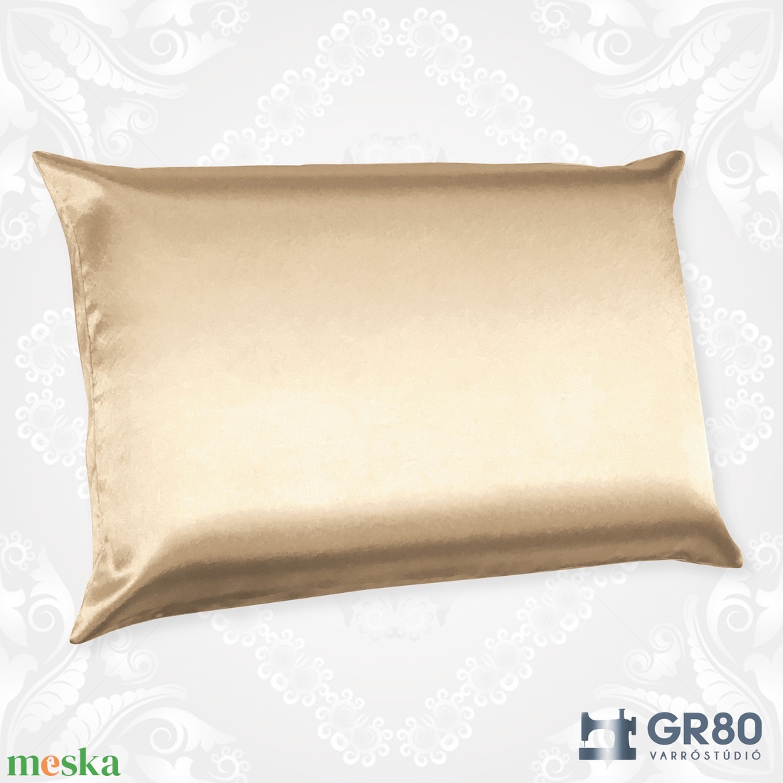 Selyem párnahuzat - ARANY szatén ágyneműhuzat - otthon & életmód - lakástextil - párna & párnahuzat - díszpárnahuzat - Meska.hu