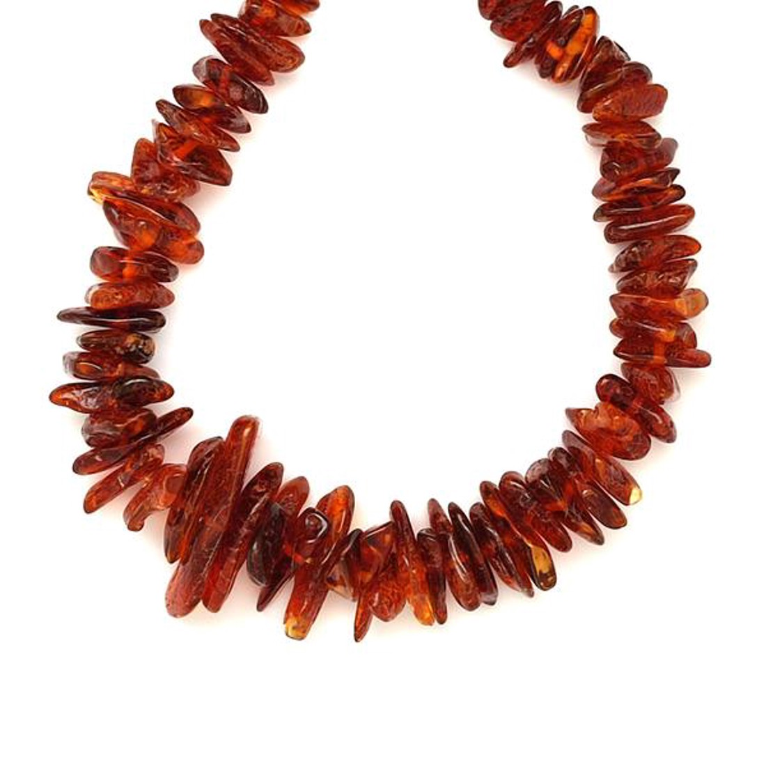 Borostyán sötét barna splitter nyaklánc 45cm - kellékek & szerszámok - ásvány alapanyag - splitter - Meska.hu