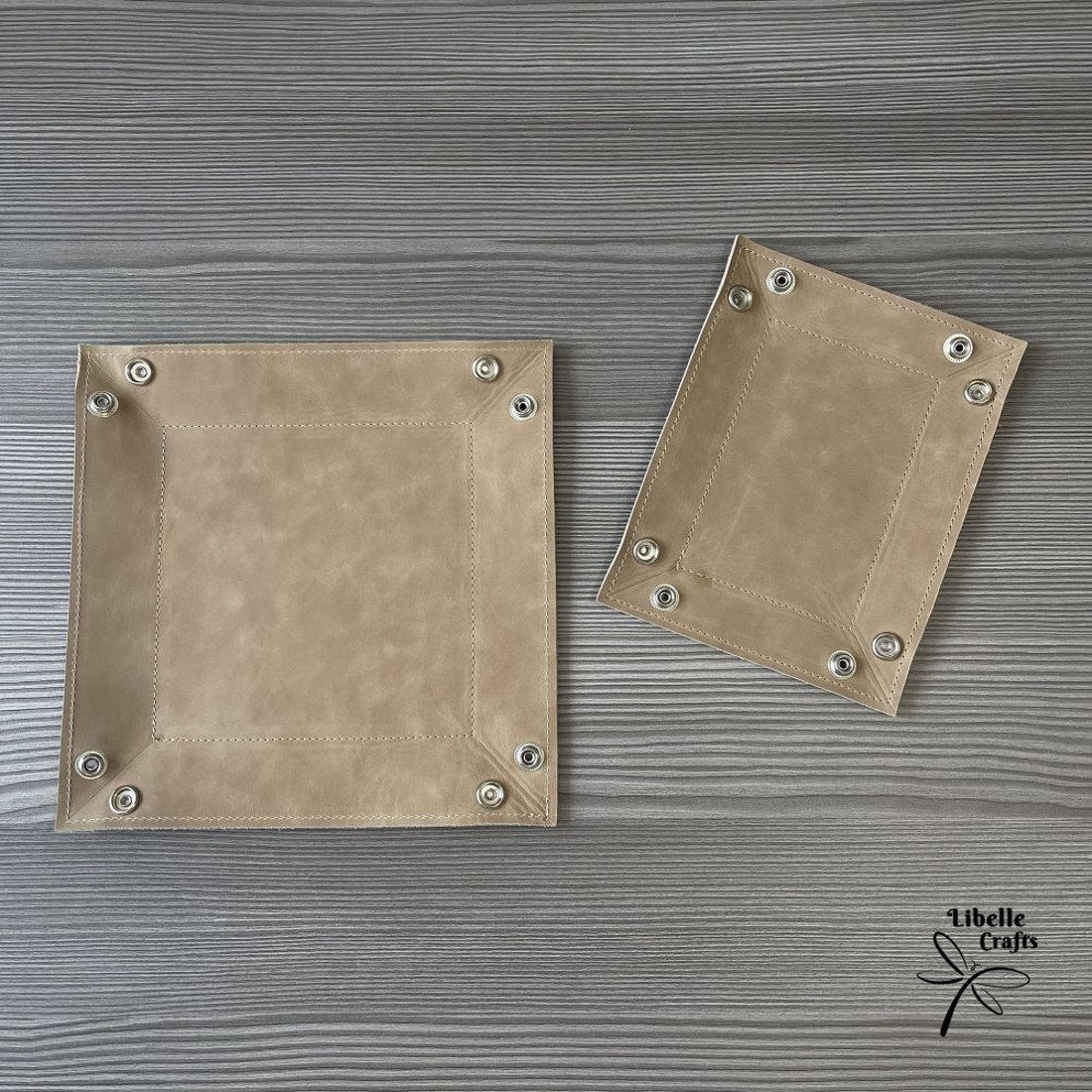 Színes bőr tálca - bézs - otthon & életmód - dekoráció - asztal és polc dekoráció - dekorációs tál, tartó - Meska.hu