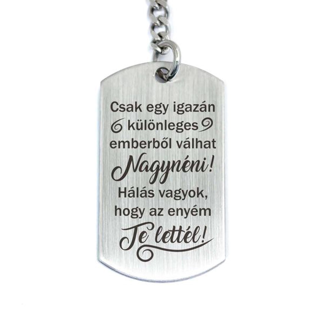 Te lettél a Nagynénim acél medálos kulcstartó - táska & tok - kulcstartó & táskadísz - kulcstartó - Meska.hu