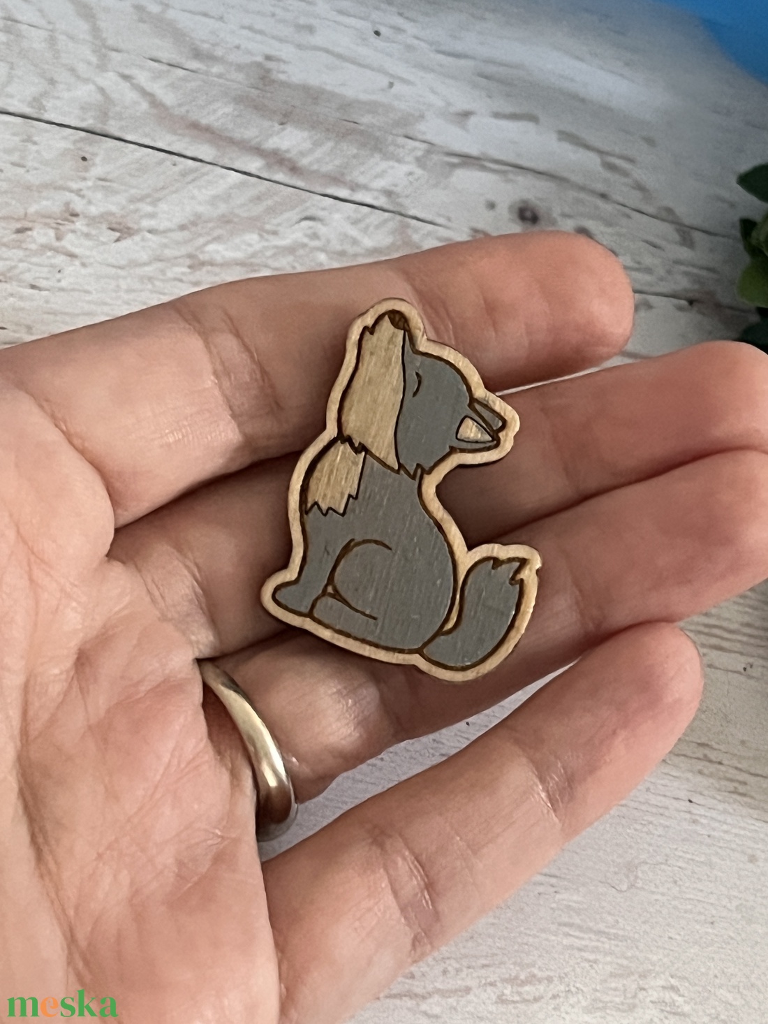 Fa farkas hűtőmágnes - otthon & életmód - konyhafelszerelés, tálalás - konyhai dekoráció - hűtőmágnes - Meska.hu