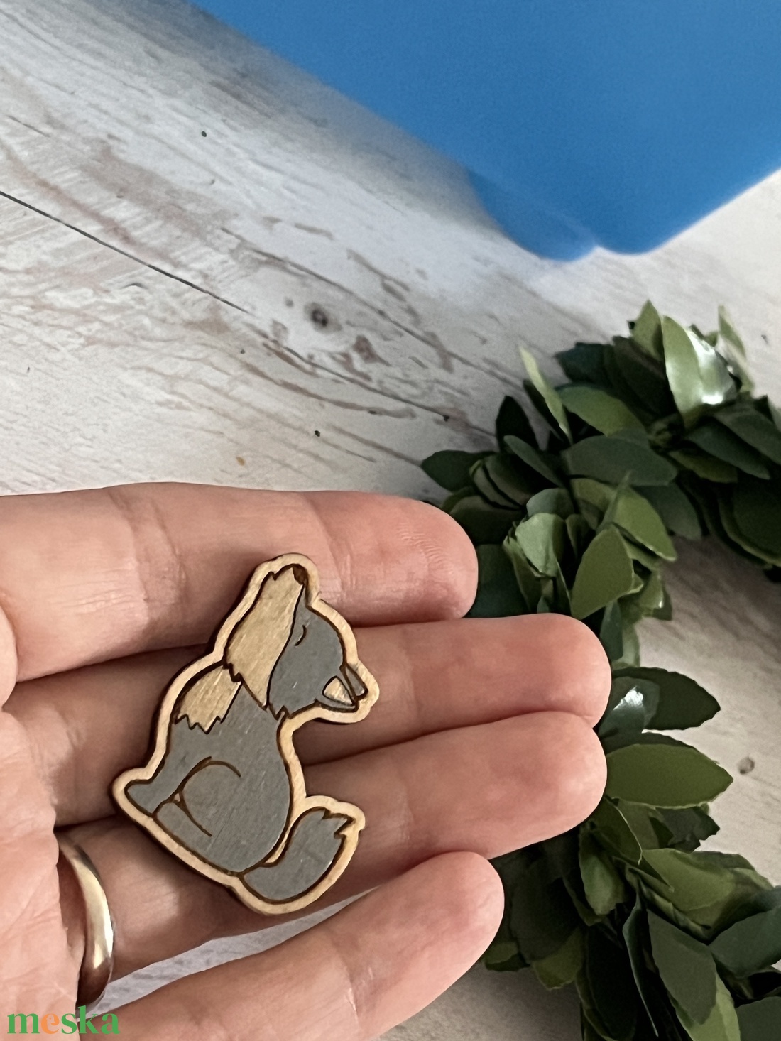 Fa farkas hűtőmágnes - otthon & életmód - konyhafelszerelés, tálalás - konyhai dekoráció - hűtőmágnes - Meska.hu