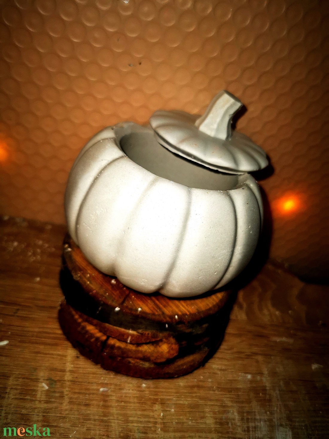 Tök kerámia mécses  - művészet - szobor - kerámia - Meska.hu