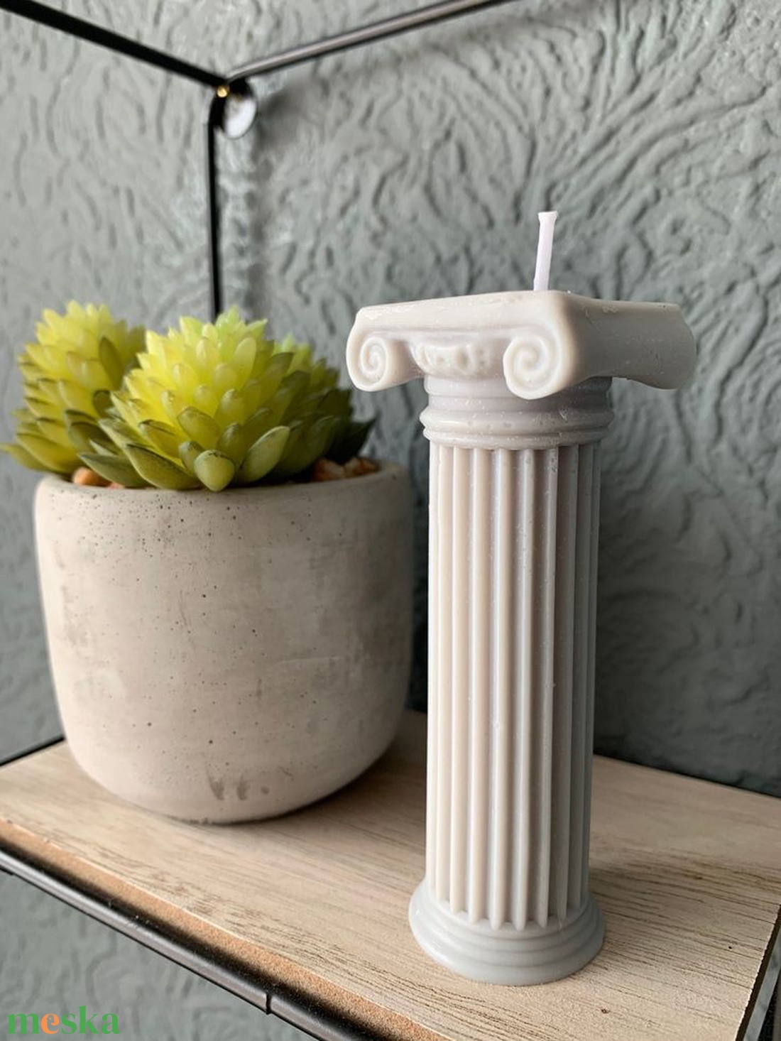Görög oszlop gyertya + kerámia - otthon & életmód - gyertya, illat, aroma - gyertya - Meska.hu